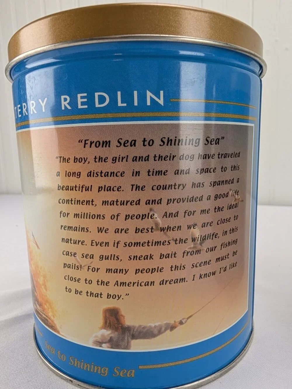 Vintage Terry Redlin Metal Tins Lot of 3 Sea to Shining Sea Autumn Evening Farm